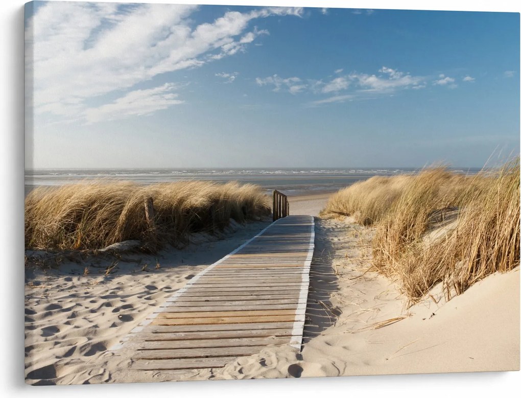 Kép - Homokos strand Langeoog szigetén, Németországban (70x50 cm)
