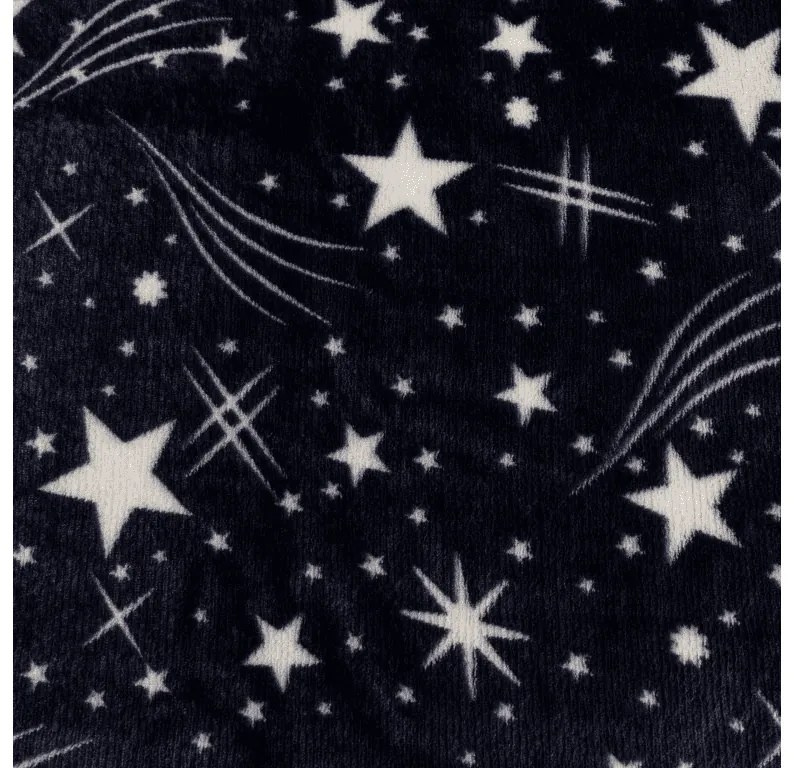 Mikroplüss ágyneműhuzat STARLIGHT sötétkék Ágyneműhuzat mérete: 2 db 70 x 90 cm | 200 x 220 cm