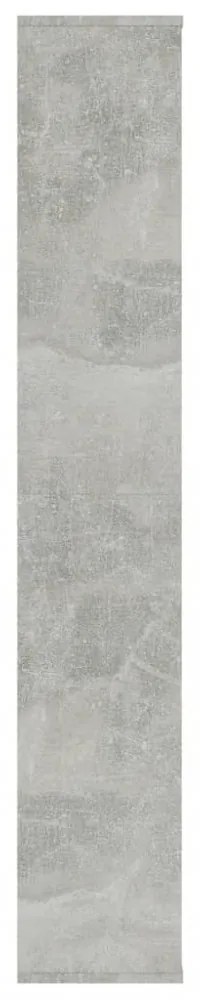 betonszürke térelválasztó/könyvszekrény 100 x 24 x 140 cm