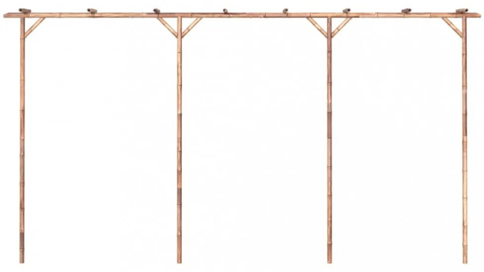 Bambusz pergola 385 x 40 x 205 cm