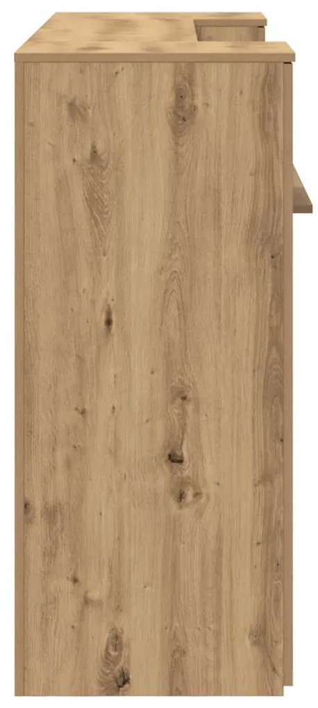 recepciós pult kézműves tölgy 180x50x103,5 cm szerelt fa