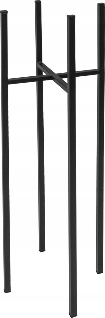 Virágtartó Állvány Virágágyás Álló Fém Loft Fekete Növény Virágtartó 87cm