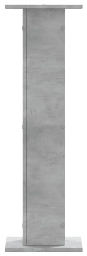 2 db betonszürke szerelt fa növénytartó állvány 30 x 30 x 95 cm