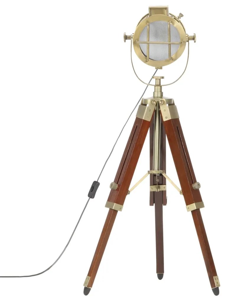 vidaXL háromlábú tömör mangófa állólámpa 69 cm