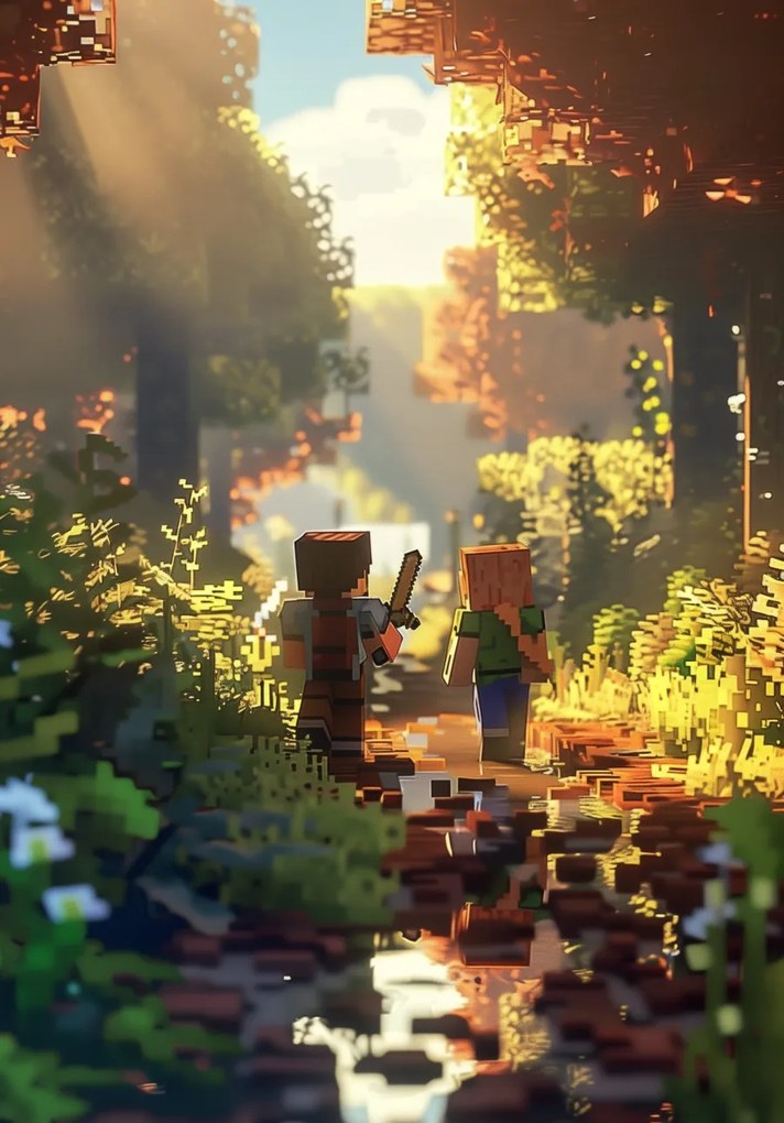 Poszter, Mojang, Minecraft, Creeer, Alex, Enderman, Zombie,