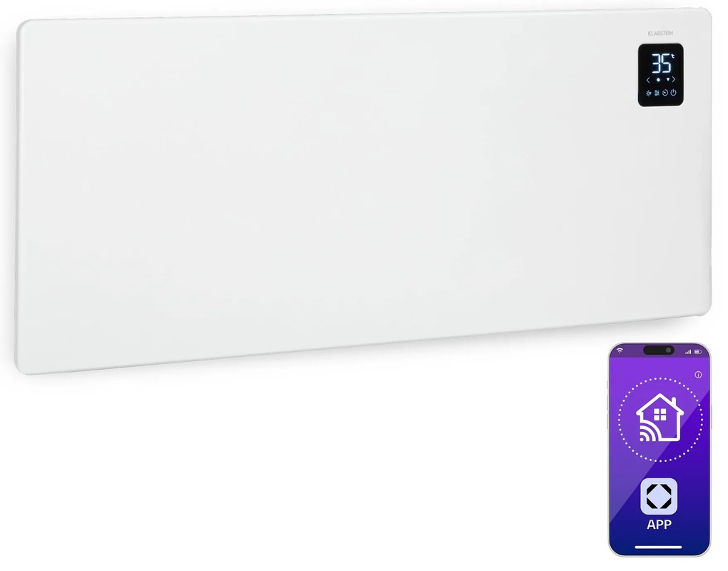 Klarstein Bansin Smart 2500, konvektor, 2500 W, vezérlés applikáción keresztül