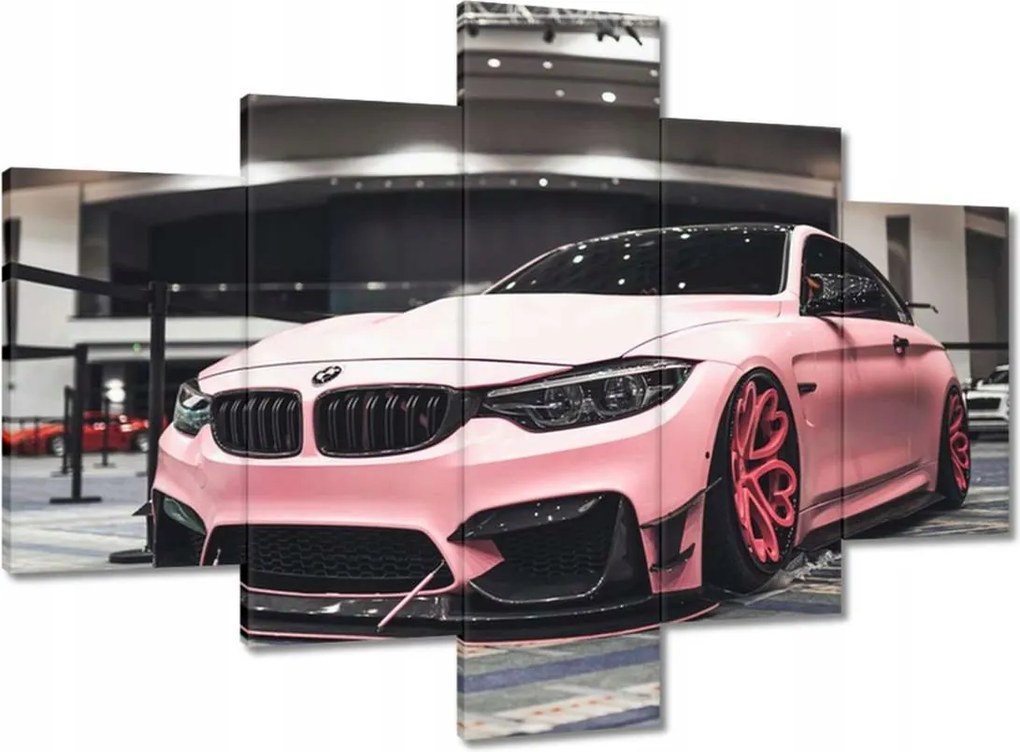 Vászonkép 100x70 Rózsaszín Bmw Autó