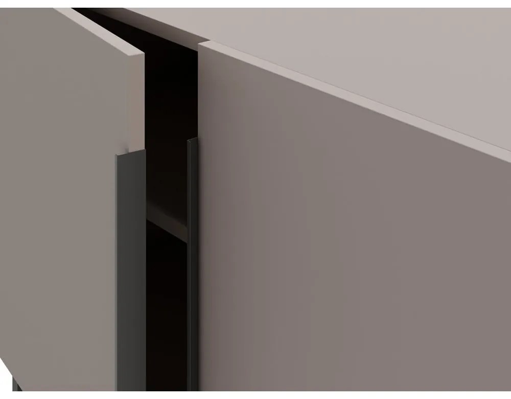 Szürke-bézs alacsony komód 150x80 cm Titan – Marckeric