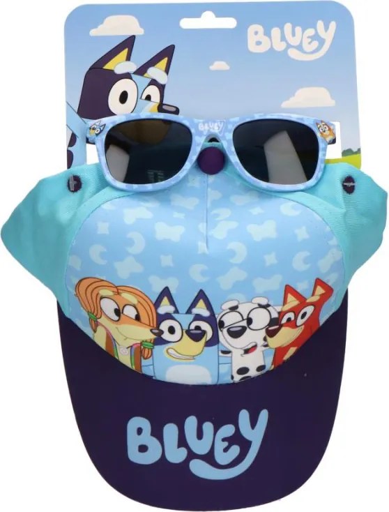 Bluey Blue Team napszemüveg és baseball sapka szett