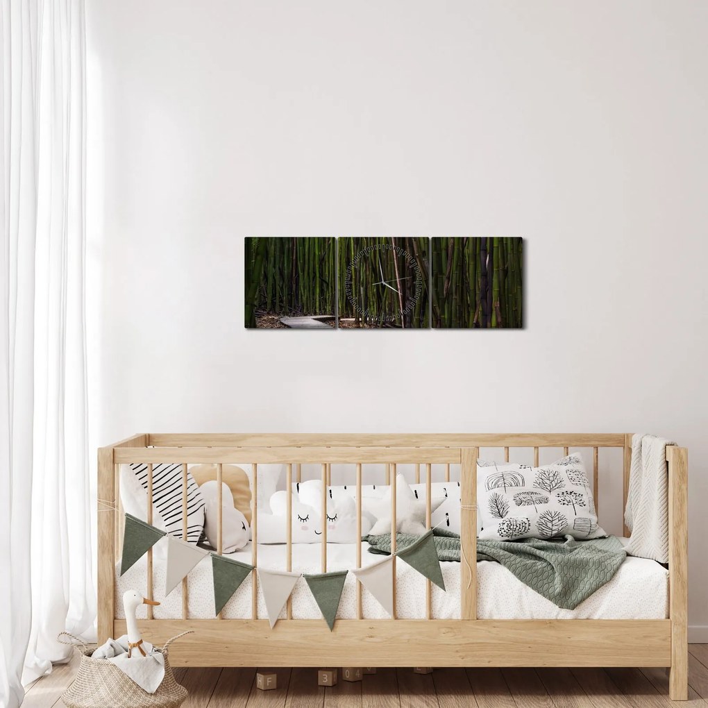 Kép - A bambuszok között (órával) (90x30 cm)