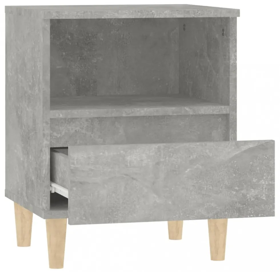 2 db betonszürke éjjeliszekrény 40x35x50 cm