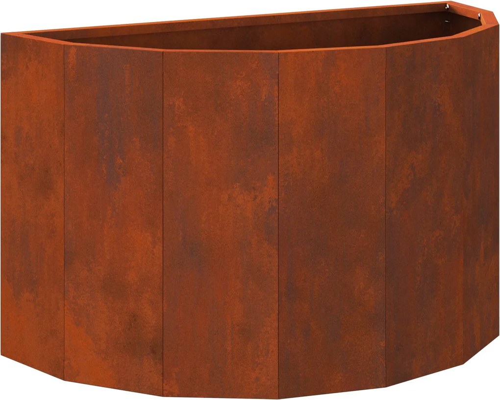 vidaXL Növénytartó Rozsdás 60 x 30 x 35 cm Időjárásálló acél