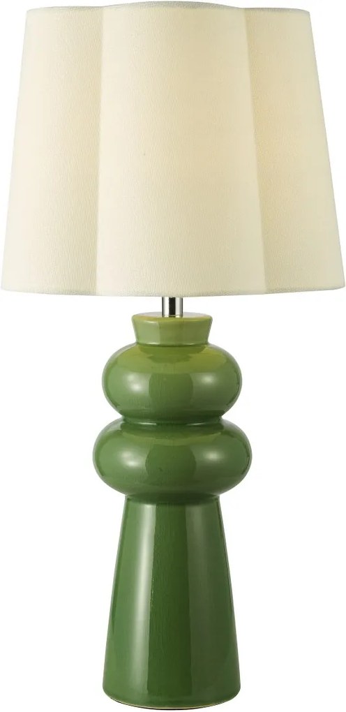 Dar Lighting modern asztali lámpa jordana csiszolt króm zöld darjor4224