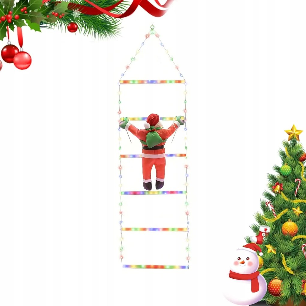 Mikulás Lámpák Led Létrán Dekoratív Karácsonyi Fények 6Létra