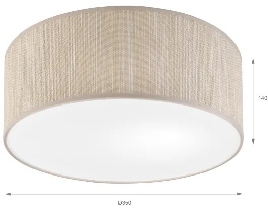 Mennyezeti lámpa SIRJA 1xE27/15W/230V, átmérő 35 cm, bézs