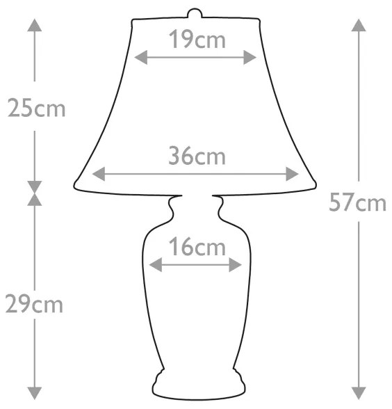 Elstead BLUE-G-JAR-TL - Asztali lámpa BLUE GINGER JAR 1xE27/60W/230V