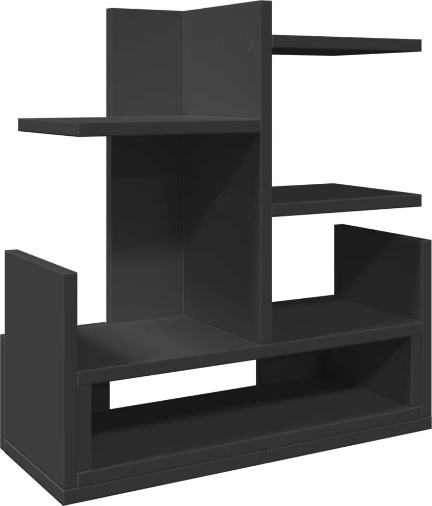 vidaXL fekete szerelt fa asztali szervező 49 x 20 x 52,5 cm