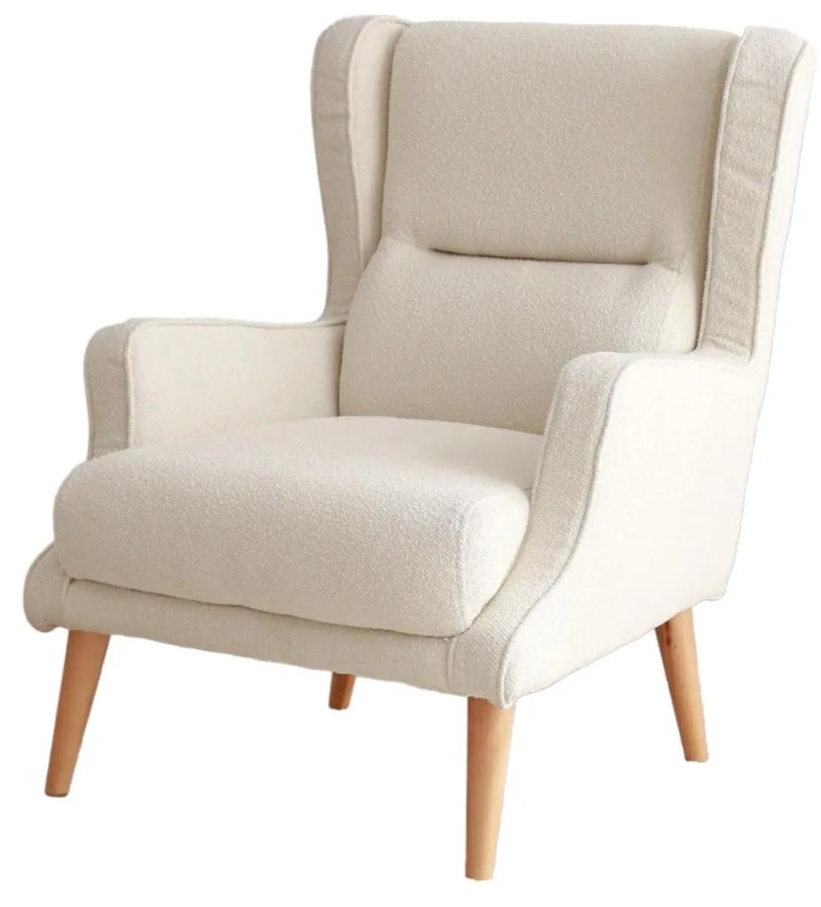 Füles fotel Klamoretta (krém + fa). Akció -25%. 1106515