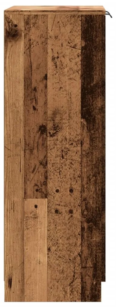 antik fa színű szerelt fa cipőszekrény 59 x 35 x 100,5 cm
