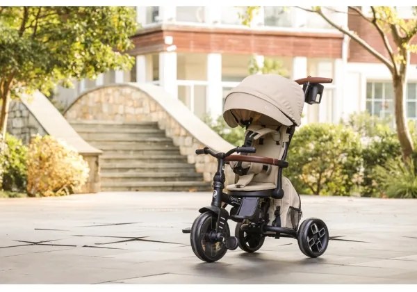 QPlay - COMFO MAX 7 az 1-ben gyerek tricikli, bézs