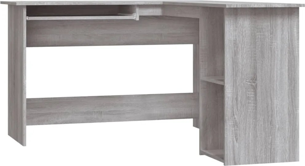 vidaXL szürke sonoma színű szerelt fa sarokasztal 120 x 140 x 75 cm