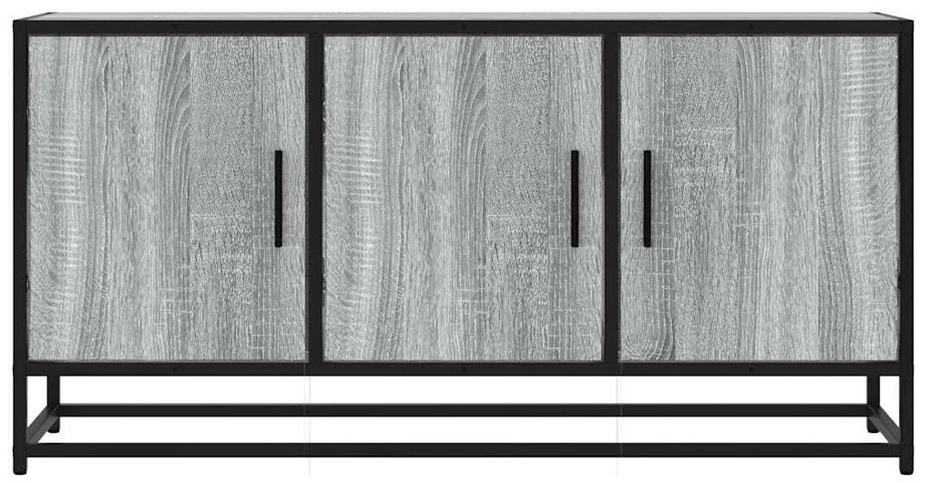 szürke sonoma színű szerelt fa és fém TV-szekrény 100x35x50 cm