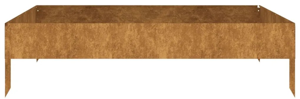 corten acél kerti magaságyás 100x100x26 cm