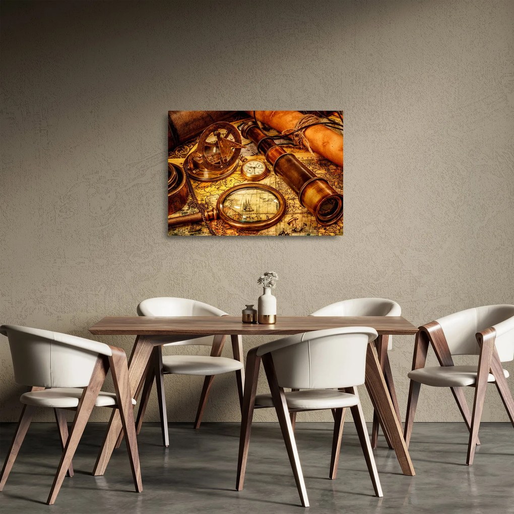 Kép - Tengerészek történelmi segédeszközei (üvegen) (70x50 cm)