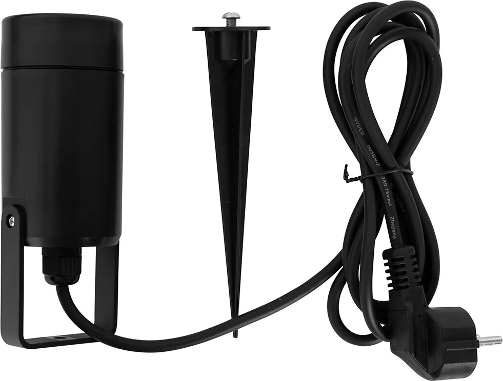 Állítható fekete tüskés lámpa IP65 - Solo Eco