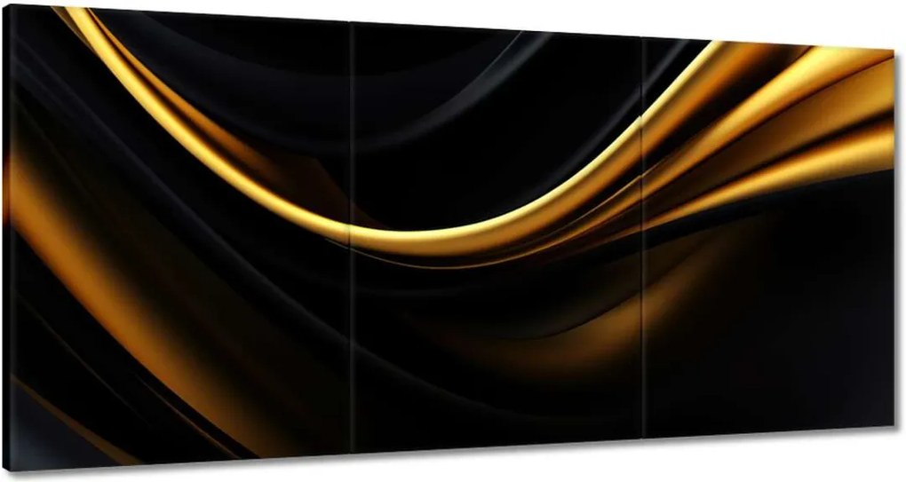 Vászonkép 120x60 Selyem arany szalag