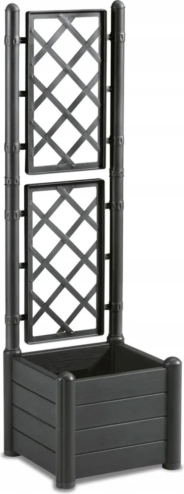 30 literes láda ráccsal/ráccsal, antracit színű