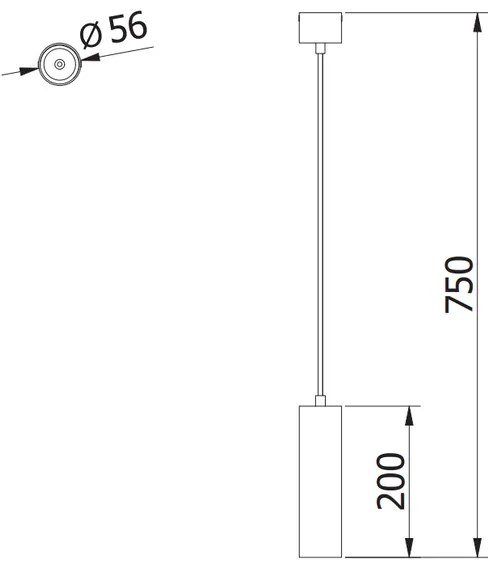 Lámpa Mennyezeti lámpatest LAGOS II, GU10, aluminium, IP20, max. 20W, fehér
