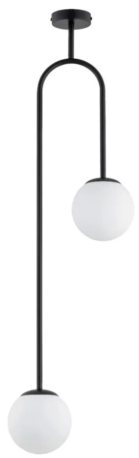 Csillár rúdon  VECTOR 2xE14/10W/230V fekete