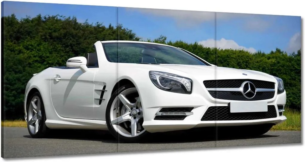 Vászonkép 60x30 Fehér kabrió Mercedes Samoc