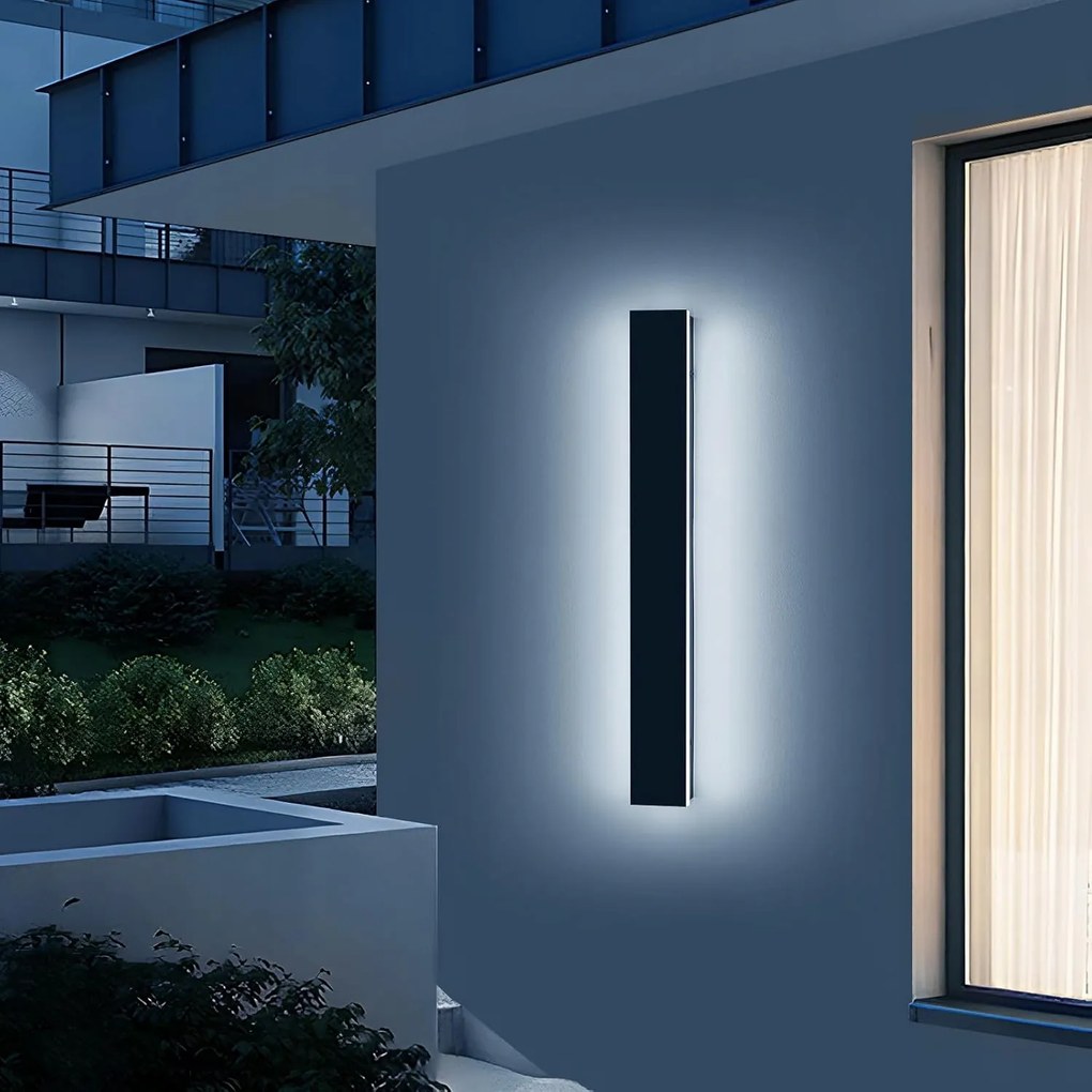Led Fali Lámpa Kültéri Homlokzati Hosszú 9W 30CM hideg fehér
