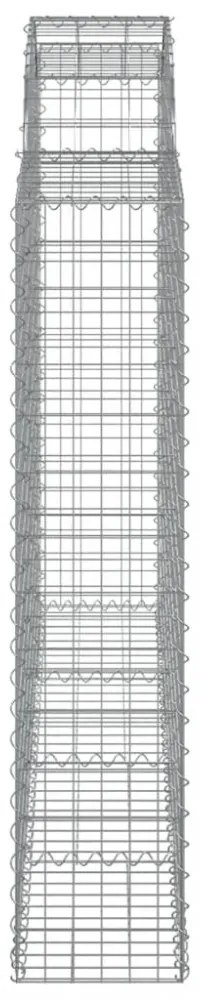 2 db íves horganyzott vas gabion kosár 200x30x140/160 cm
