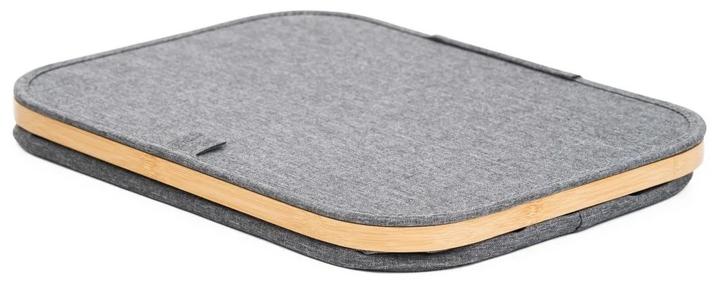 G21 tárolódoboz 40 x 30 x 15 cm, bambusz, fedéllel, szürke