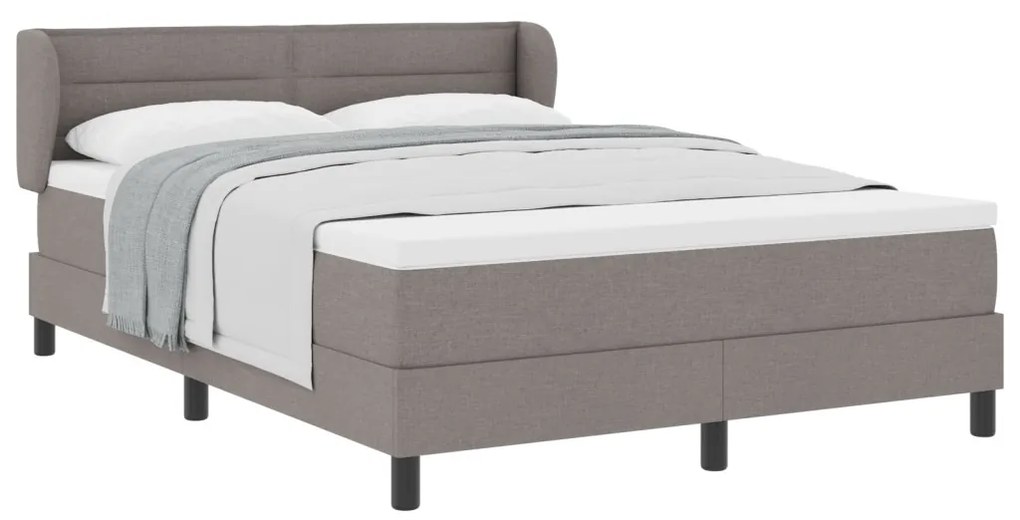 Boxspring Ágy Matraccal Taupe 160x200 cm Szövet