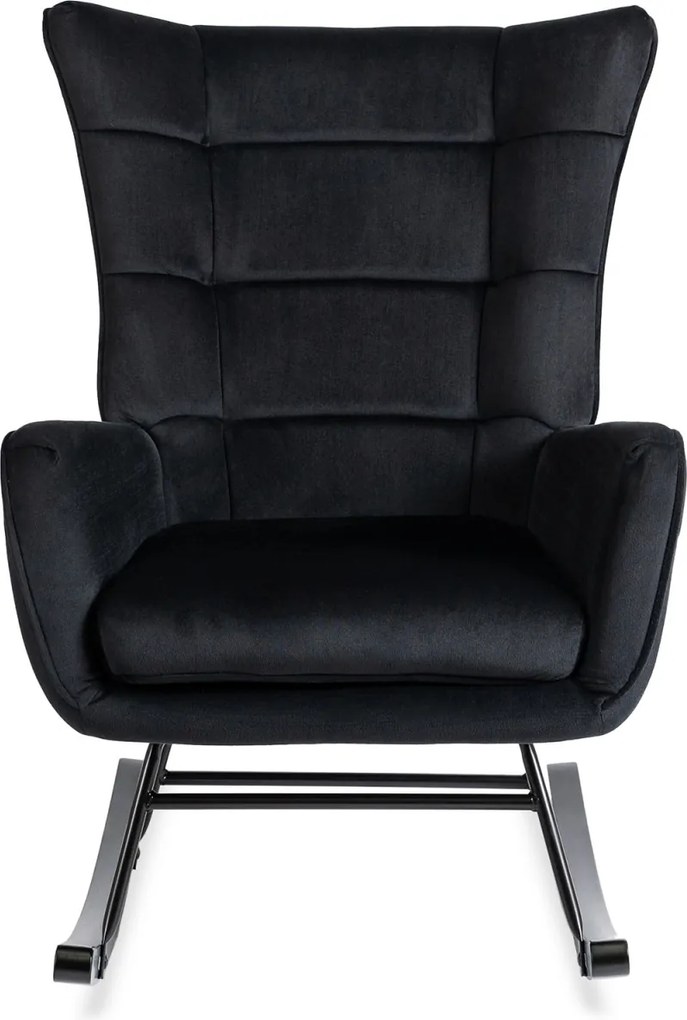 Hintafotel fekete bársony kárpittal – JACKSON