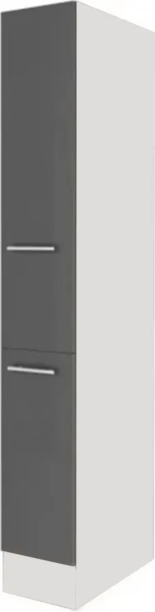 Yorki 30-as kamra szekrény fehér korpusz selyemfényű antracit fronttal