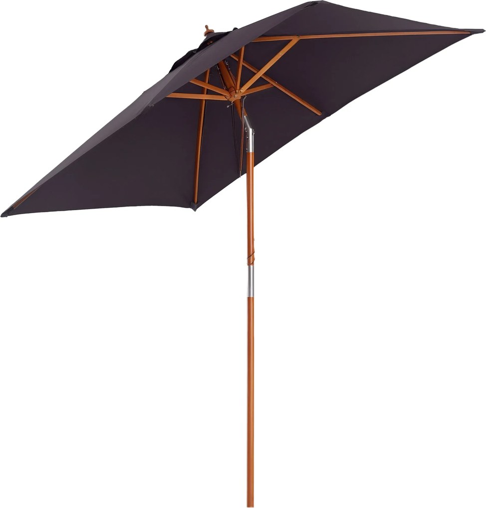 Outsunny 200 x 150 x 235 cm Állítható Napernyő - 3 Szintű Dönthető Téglalap Formájú, Vízhatlan és UV-álló, Teraszra és Kertbe | Aosom