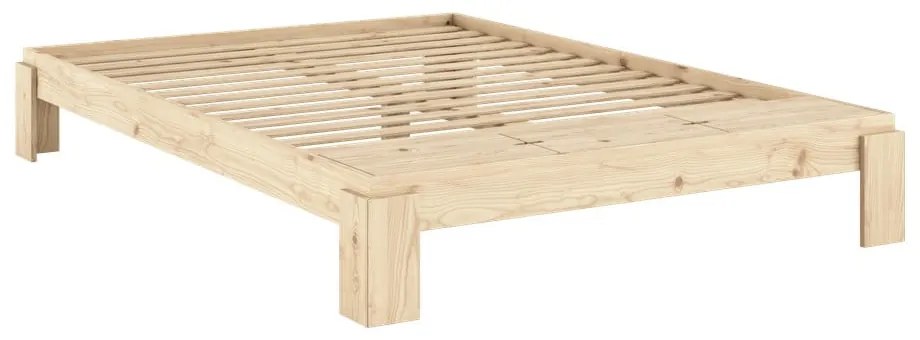Natúr színű borovi fenyő franciaágy ágyráccsal 160x200 cm Layers – Karup Design