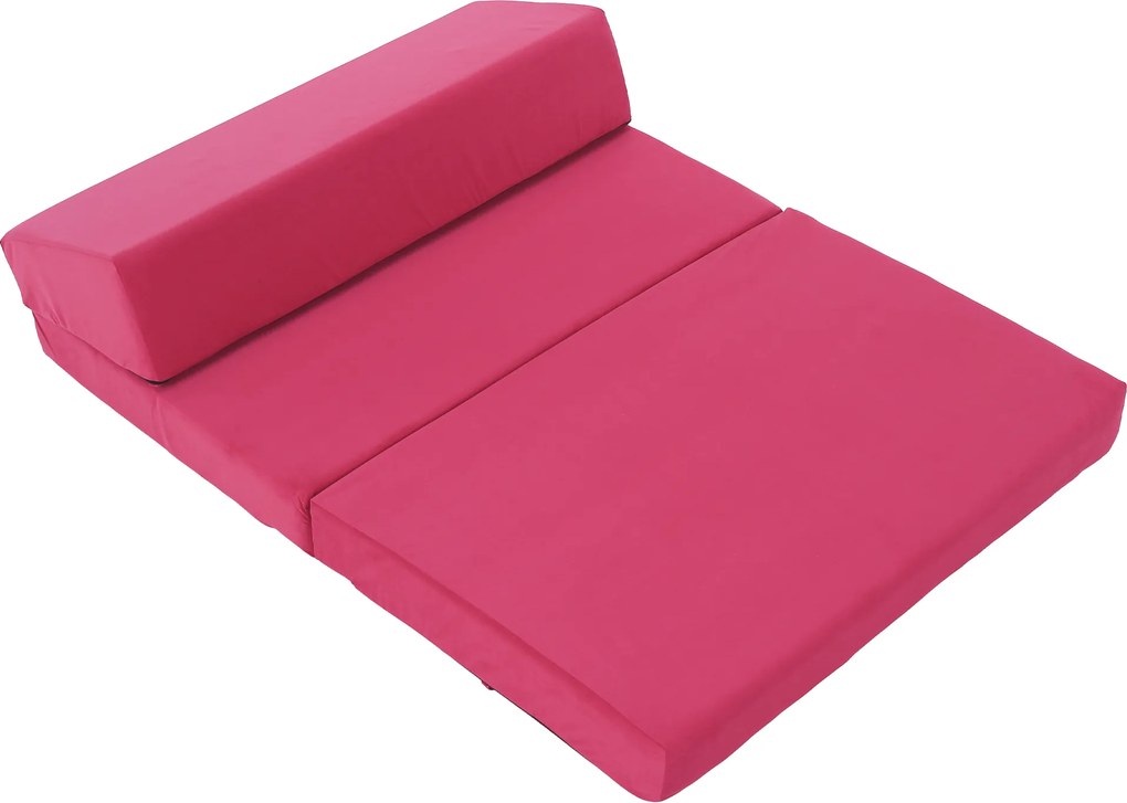 Összecsukható matrac/fotel, 2v1, rózsaszín magenta, VEDIS
