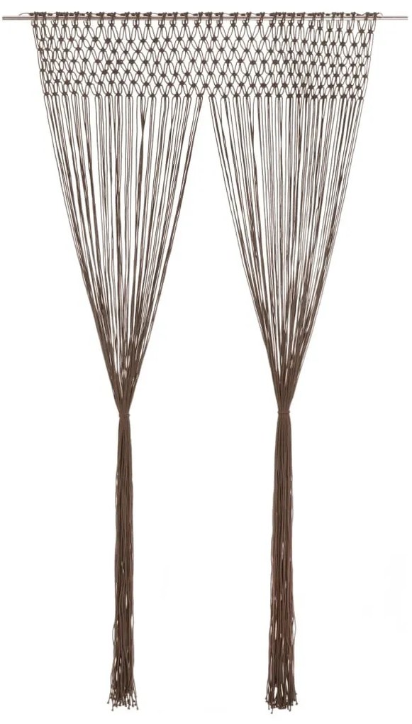 tópszínű makramé pamutfüggöny 140 x 240 cm