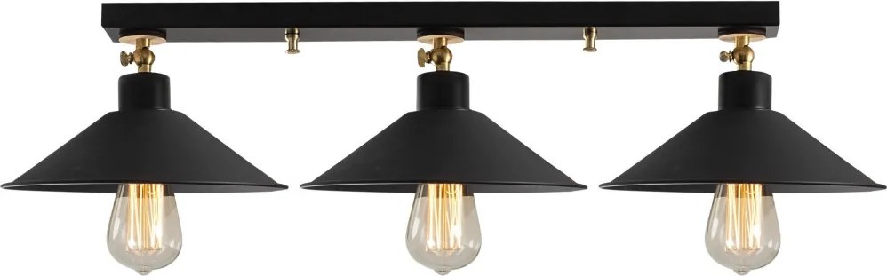 Berceste N-660 fekete fém függőlámpa, Ø80 cm, 3 izzós