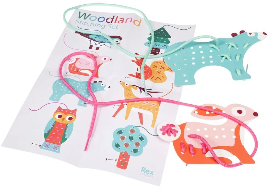 Kreatív készlet Stitching set Woodland – Rex London