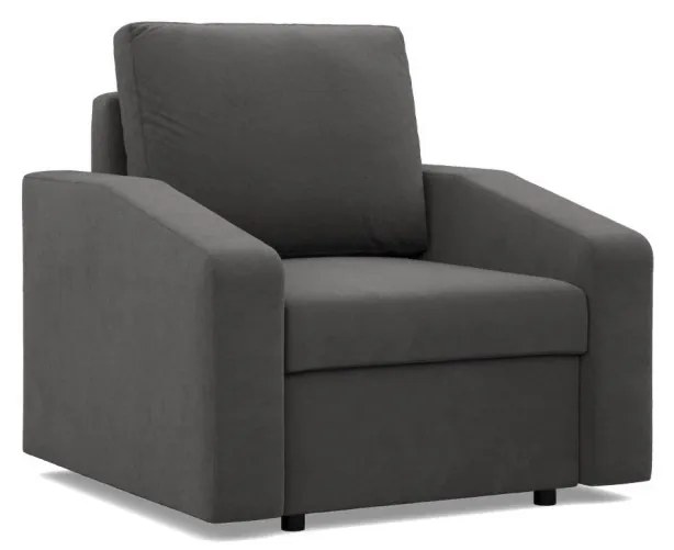 Zeus fotel, döntött kartámasz, szövet anyag, hab töltet, szürke