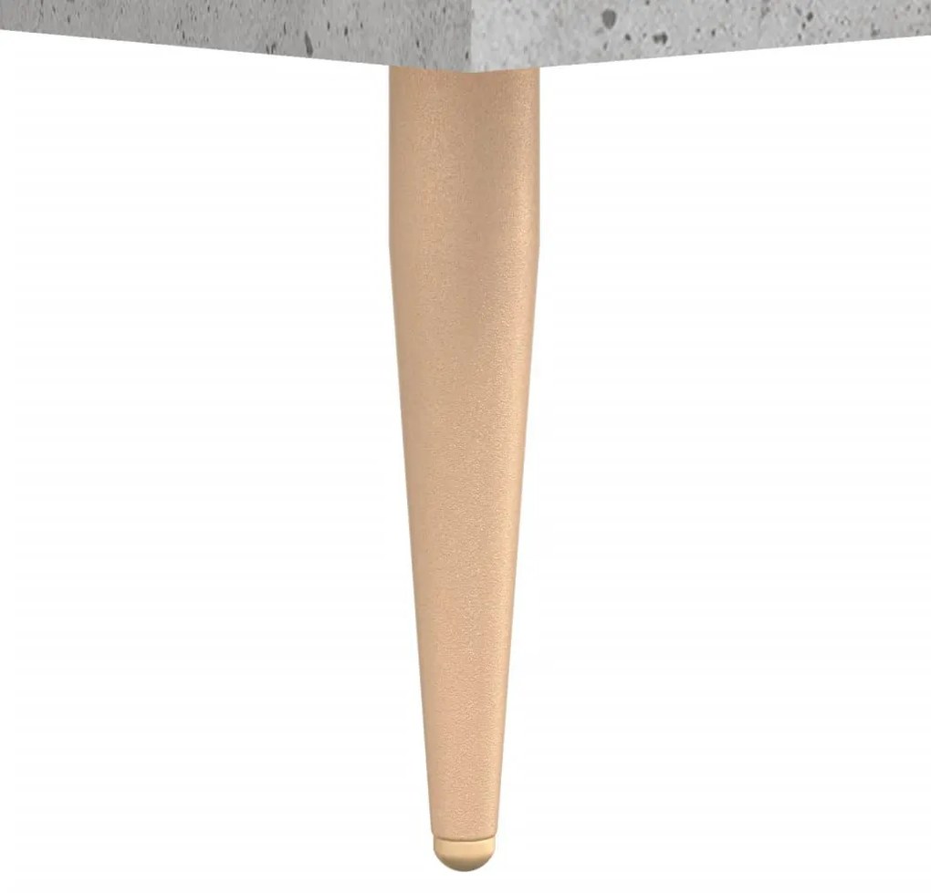 betonszürke szerelt fa dohányzóasztal 50 x 50 x 40 cm