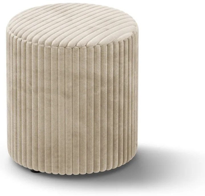 Bézs kordbársony puff Dia – Micadoni