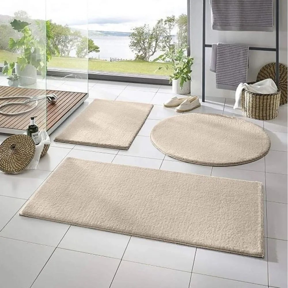 Bézs fürdőszobai kilépő szett 3 db-os 50x90 cm – Mila Home